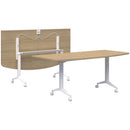 Boost Flip Table D Shape Classic Oak / White