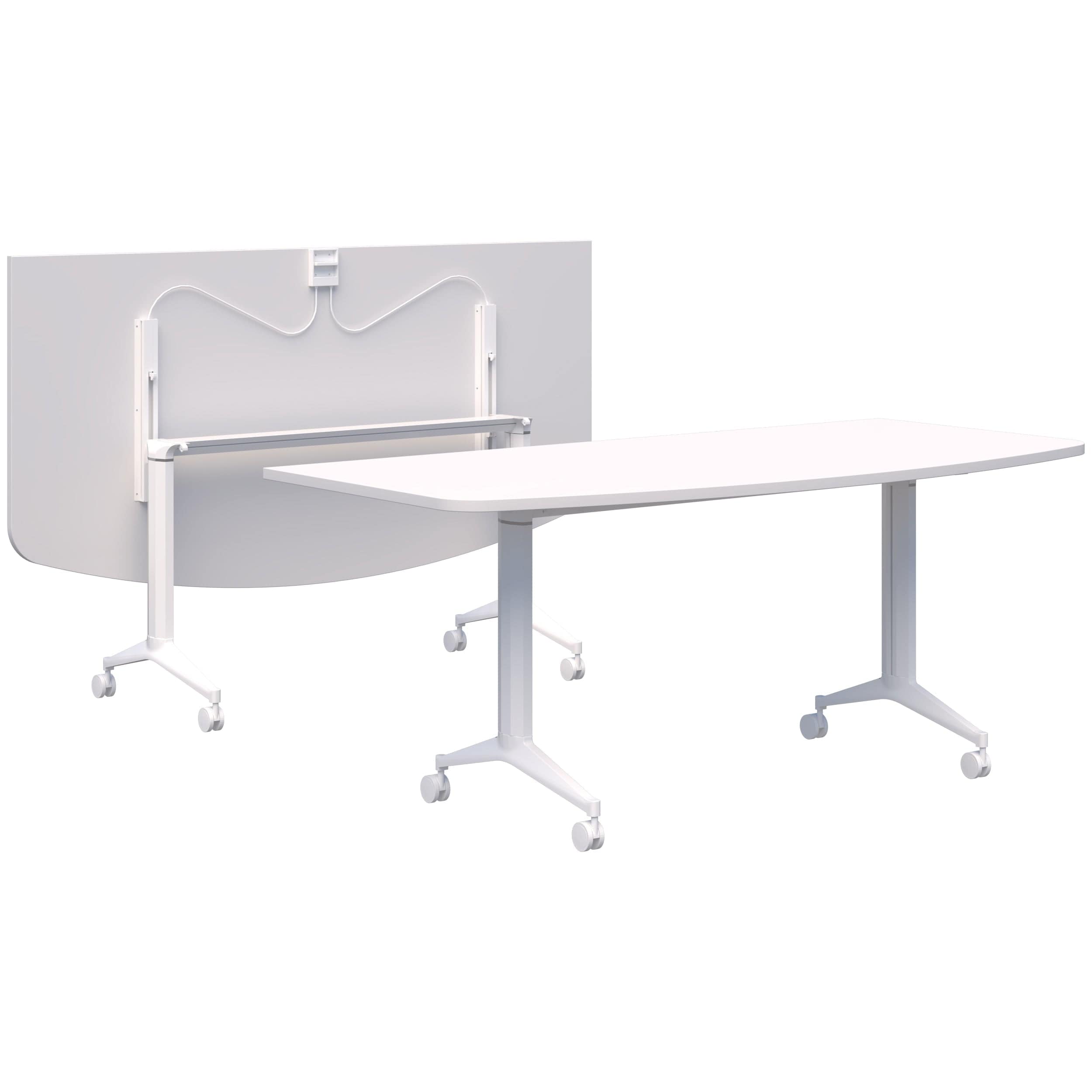 Boost Flip Table D Shape Snow Velvet / White