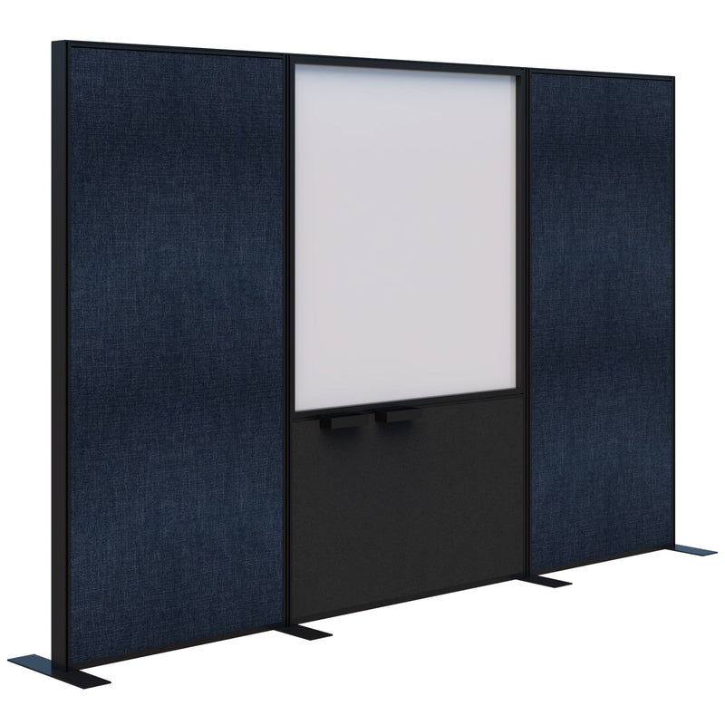 Connect Freestanding Fabric/Whiteboard/Fabric 3000 / Black / Keylargo Denim