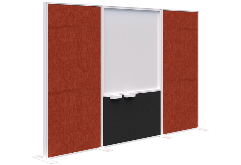 Connect Freestanding Fabric/Whiteboard/Fabric 3000 / White / Keylargo Paprika