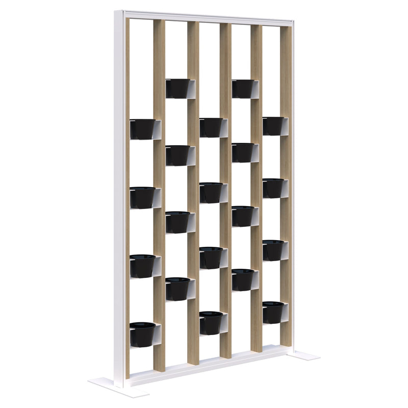 Connect Freestanding Plant Wall 1200 / Classic Oak with White Frame