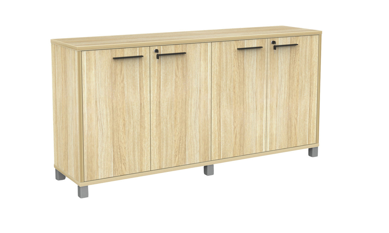 Cubit Credenza Atlantic Oak / Black / Silver