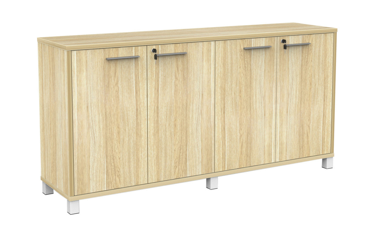 Cubit Credenza Atlantic Oak / Silver / White