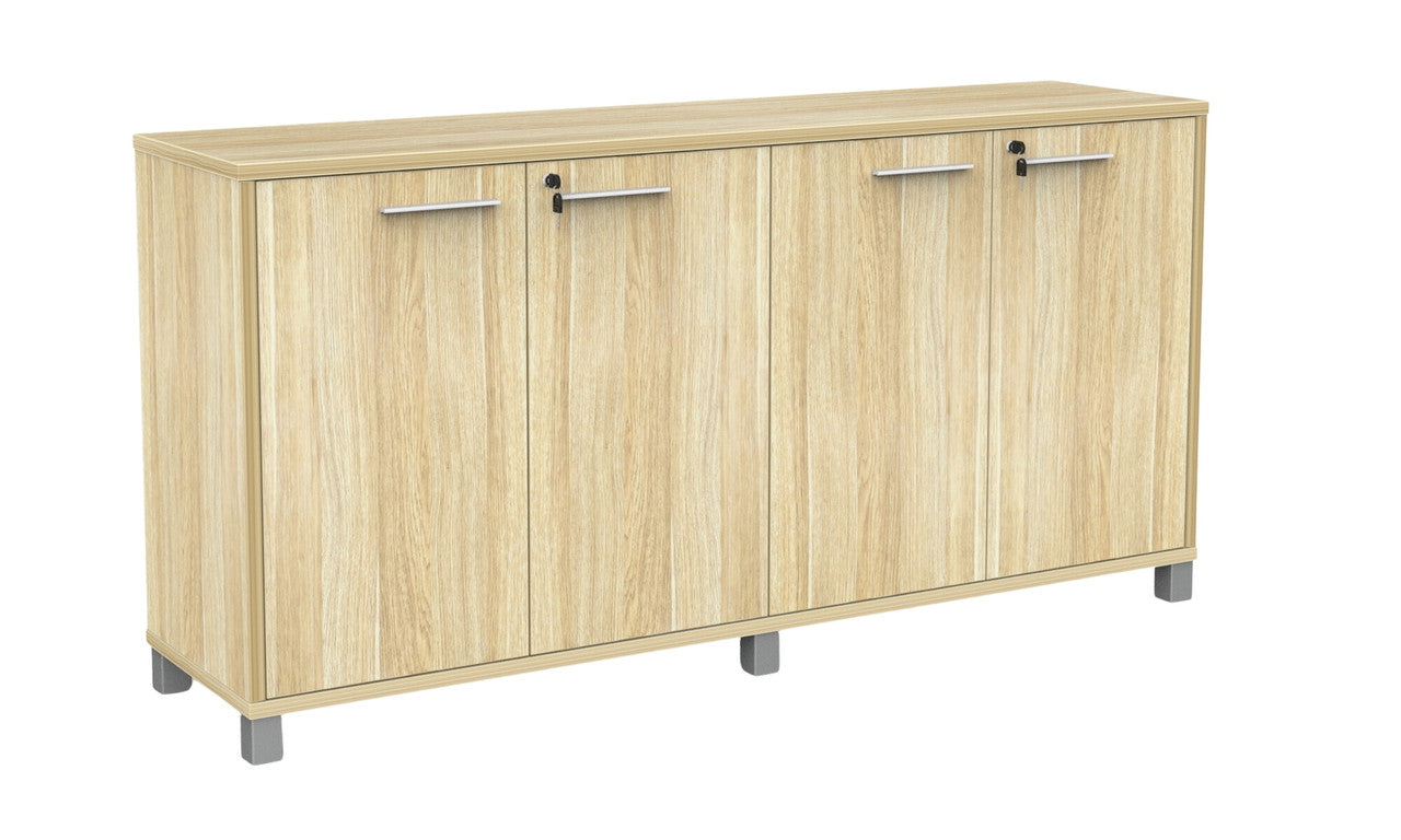 Cubit Credenza Atlantic Oak / White / Silver