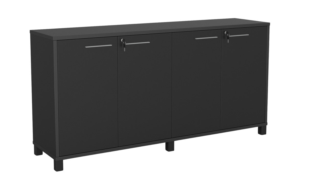 Cubit Credenza Black / Silver / Black