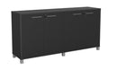 Cubit Credenza Black / Silver / Silver
