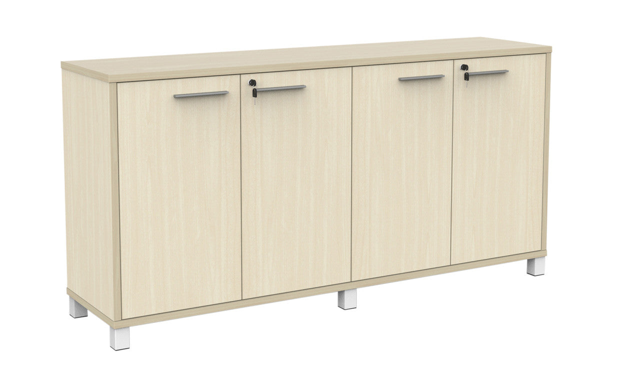 Cubit Credenza Nordic Maple / Silver / White