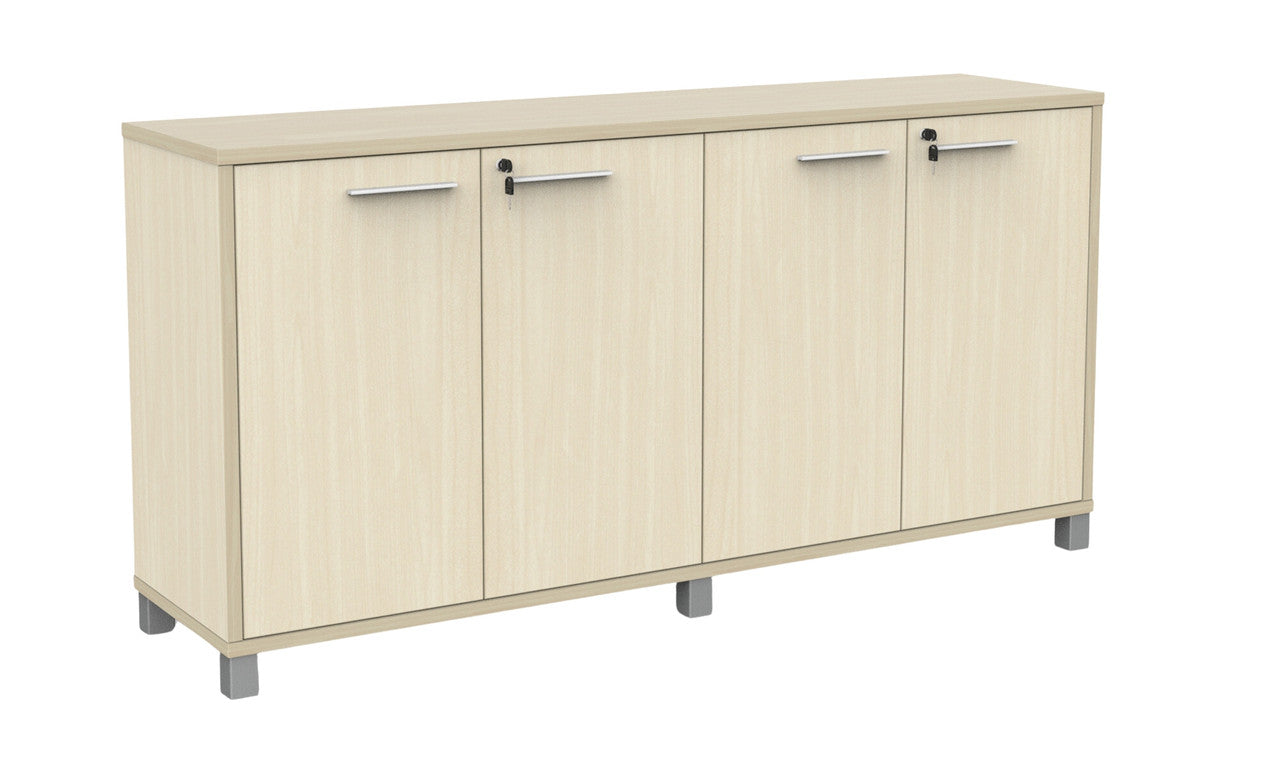 Cubit Credenza Nordic Maple / White / Silver