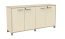 Cubit Credenza Nordic Maple / White / Silver