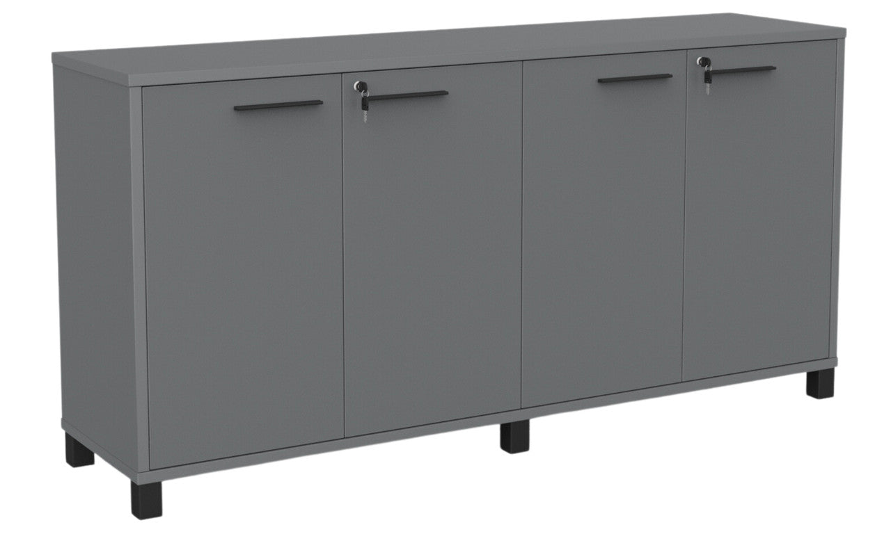 Cubit Credenza Silver / Black / Black