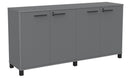 Cubit Credenza Silver / Black / Black