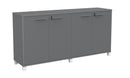 Cubit Credenza Silver / Silver / White
