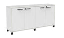 Cubit Credenza White / Black / Black