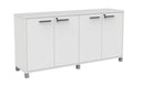Cubit Credenza White / Black / Silver