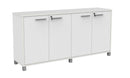 Cubit Credenza White / Silver / Silver