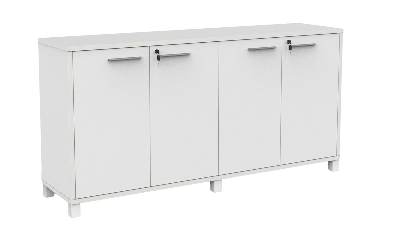 Cubit Credenza White / Silver / White