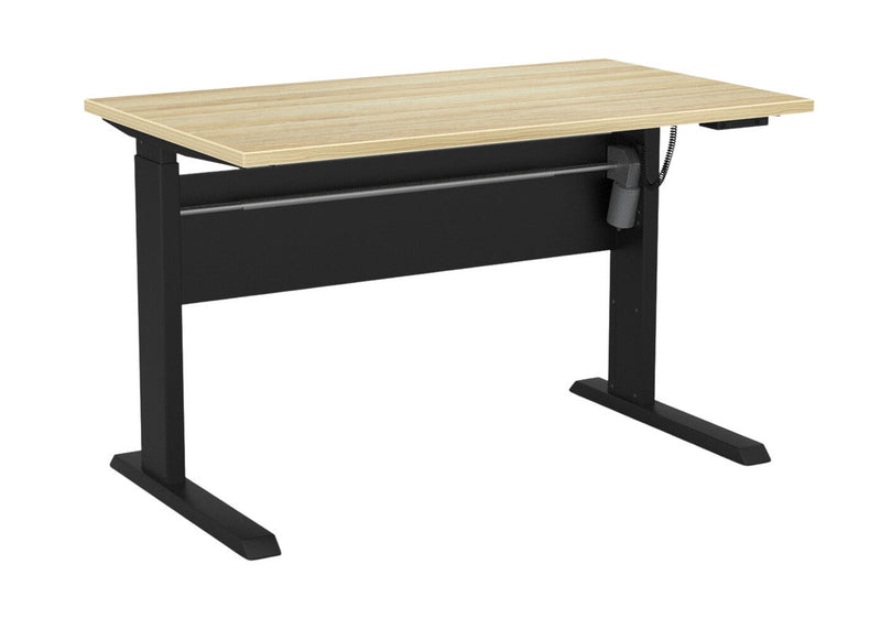 Cubit Electric Standing Desk 1200 x 700 / Atlantic Oak / Black