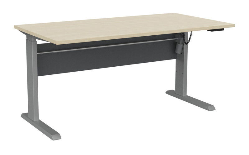 Cubit Electric Standing Desk 1500 x 800 / Nordic Maple / Silver