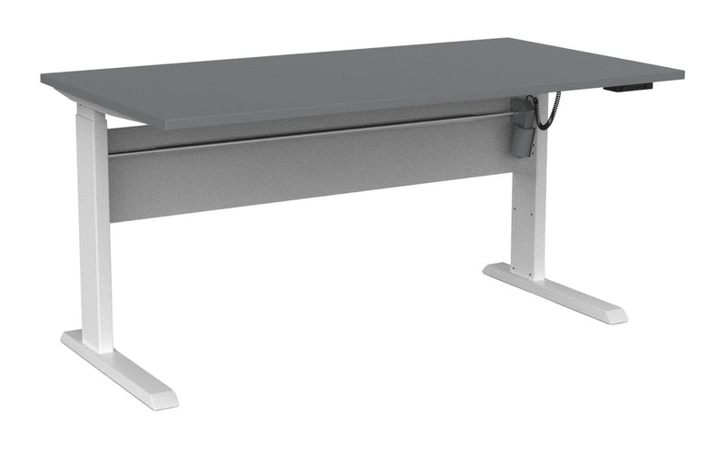 Cubit Electric Standing Desk 1500 x 800 / Silver / White