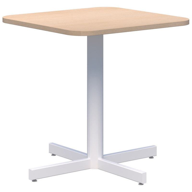 Star Table 700x700 / Refined Oak / White