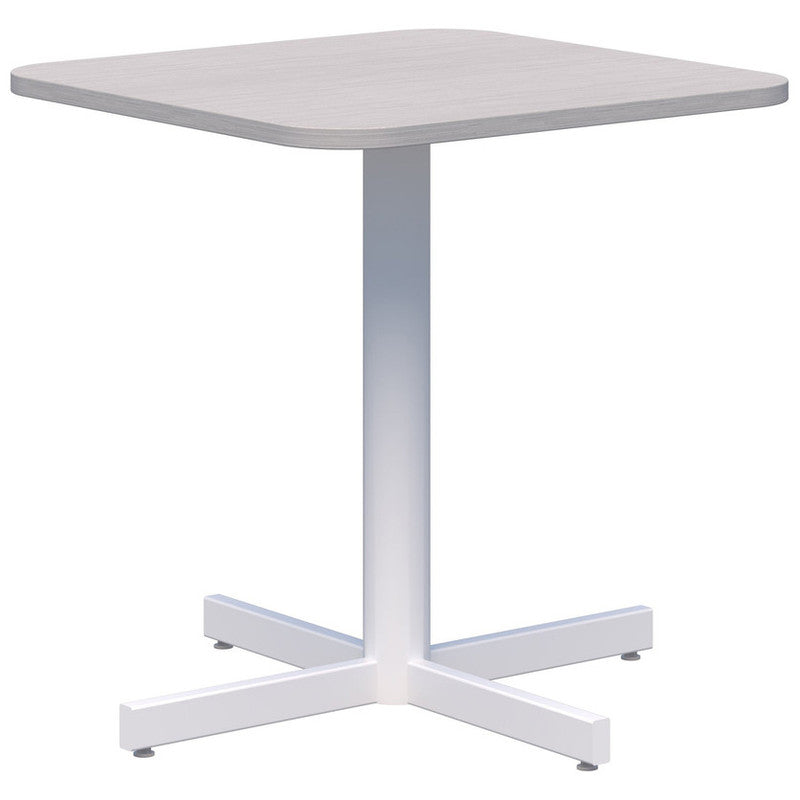 Star Table 700x700 / Silver Strata / White