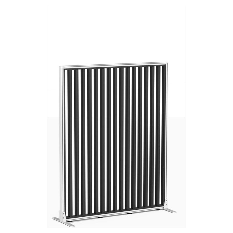Studio Divide Floor Standing Screen 90 Degree Slat Angle 1200 x 1500 / White / Black