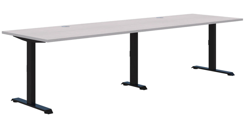 Summit II Fixed Height Inline 2 Pod Desk 2x1200x800 / Silver Strata / Black