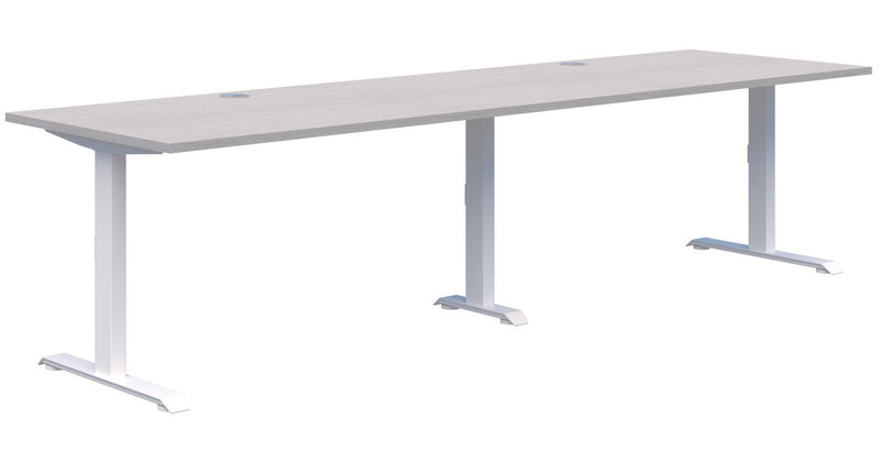 Summit II Fixed Height Inline 2 Pod Desk 2x1200x800 / Silver Strata / White