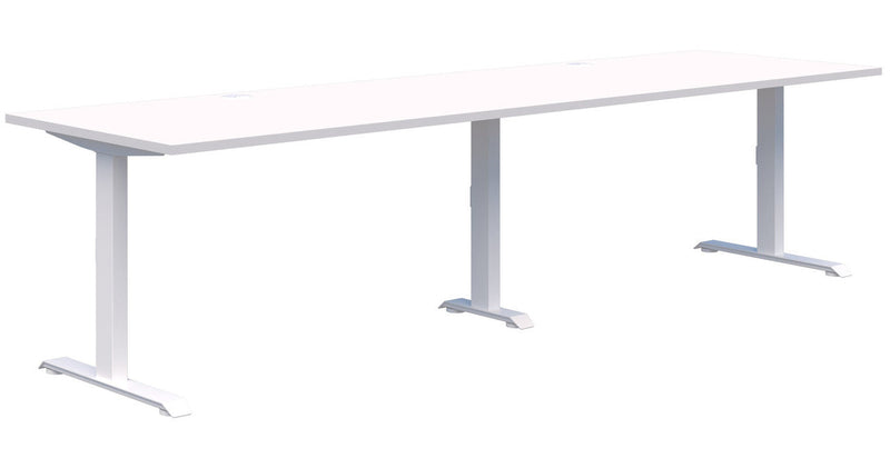 Summit II Fixed Height Inline 2 Pod Desk 2x1200x800 / Snow Velvet / White
