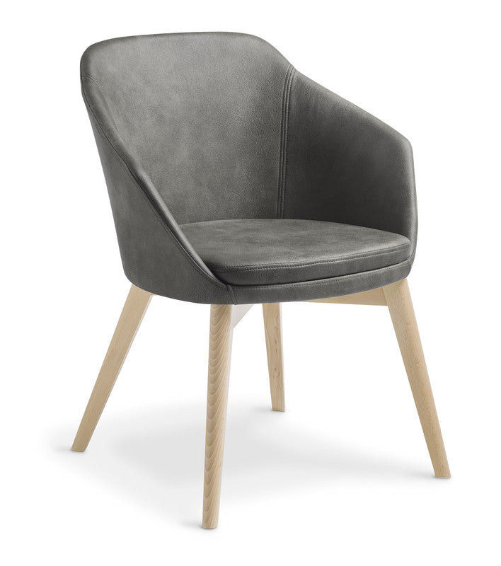 Talia Meeting Chair Slate / Eastwood / Natural Beech Timber