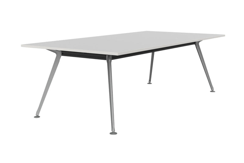 Team Boardroom Table 2400 x 1200 / White / Silver
