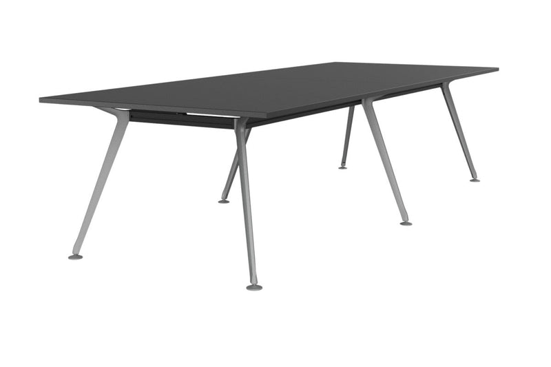 Team Boardroom Table 3000 x 1200 / Black / Silver