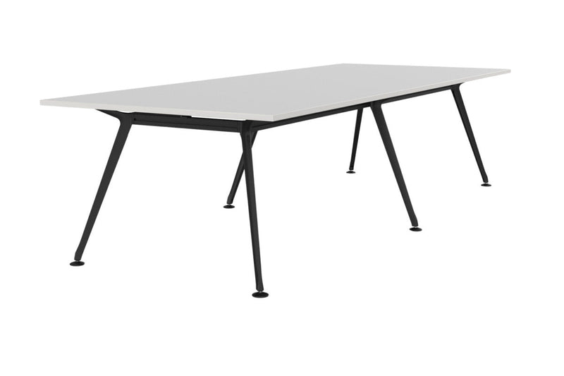 Team Boardroom Table 3000 x 1200 / White / Black