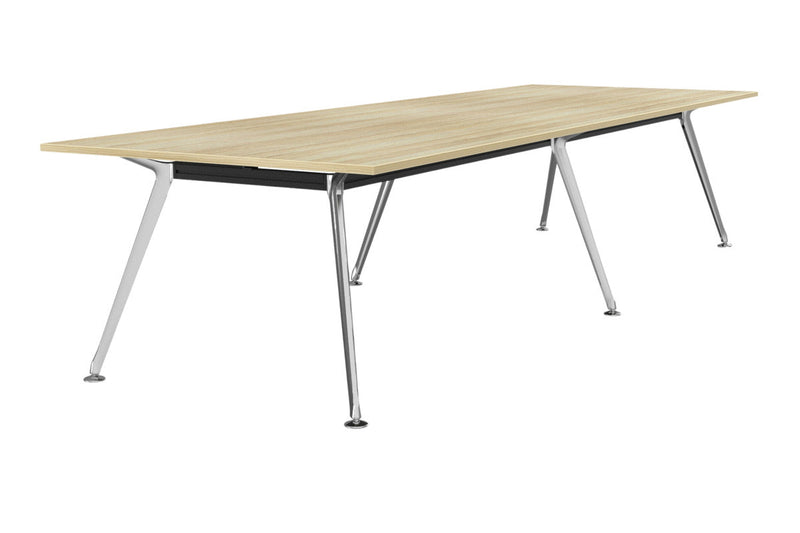 Team Boardroom Table 3600 x 1200 / Atlantic Oak / Polished Alloy