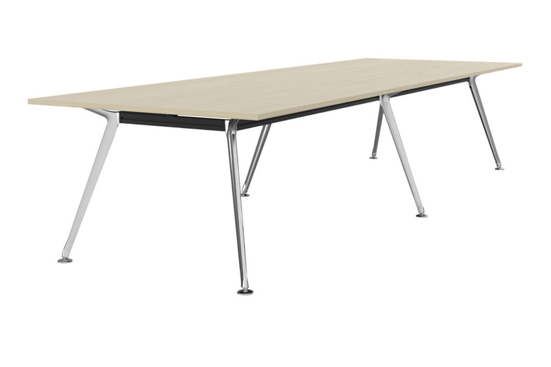 Team Boardroom Table 3600 x 1200 / Nordic Maple / Polished Alloy
