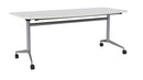 Team Flip Table D-Shape 1800 x 900 / White / Silver