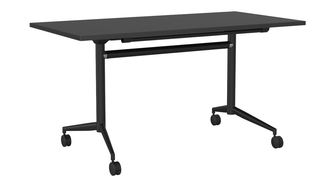Team Flip Table Rectangle 1400 x 700 / Black / Black