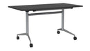Team Flip Table Rectangle 1400 x 700 / Black / Silver