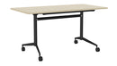 Team Flip Table Rectangle 1400 x 700 / Nordic Maple / Black