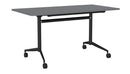 Team Flip Table Rectangle 1400 x 700 / Silver / Black
