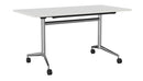 Team Flip Table Rectangle 1400 x 700 / White / Chrome