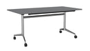 Team Flip Table Rectangle 1600 x 800 / Silver / Chrome