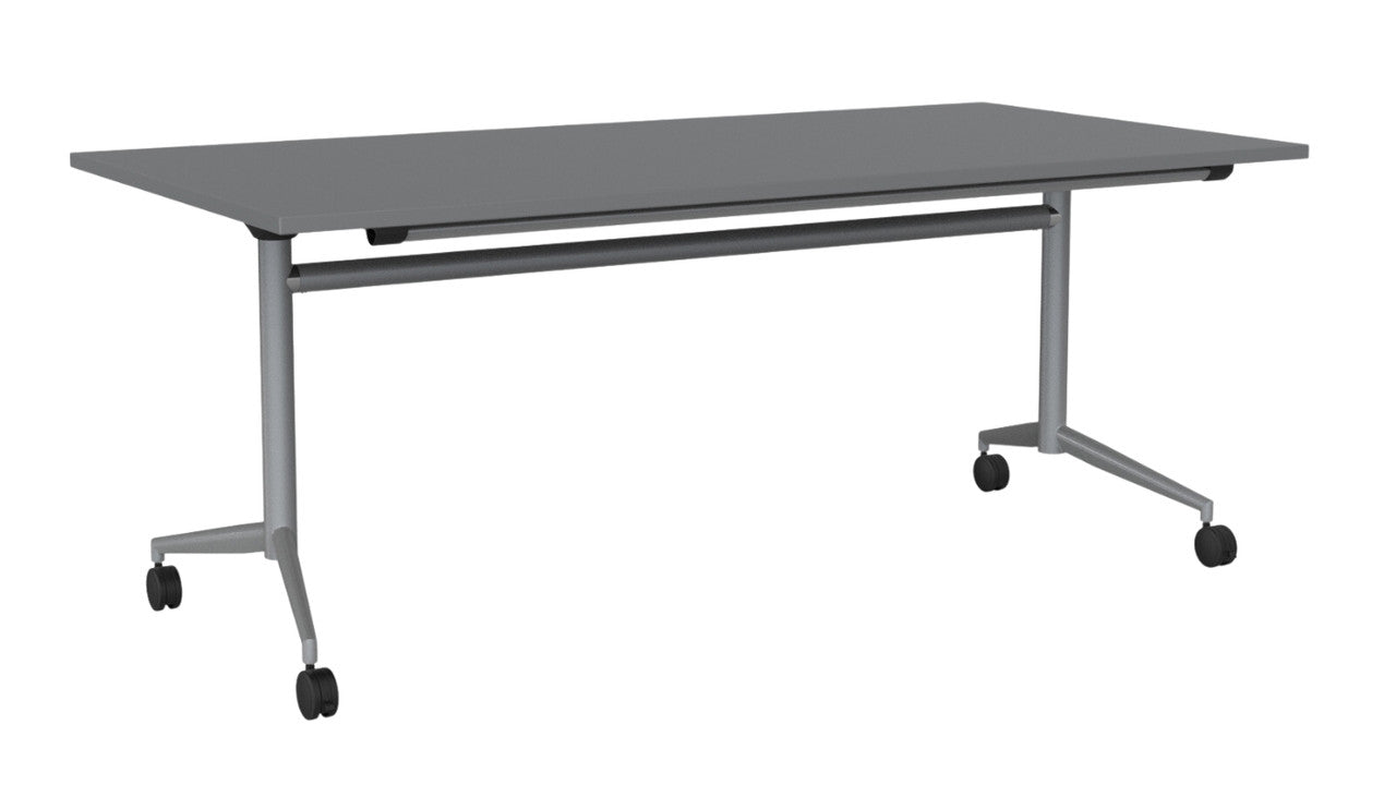 Team Flip Table Rectangle 1800 x 900 / Silver / Silver