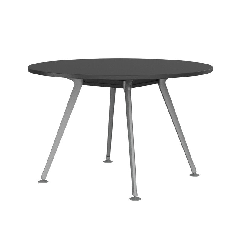 Team Round Meeting Table Black / Silver