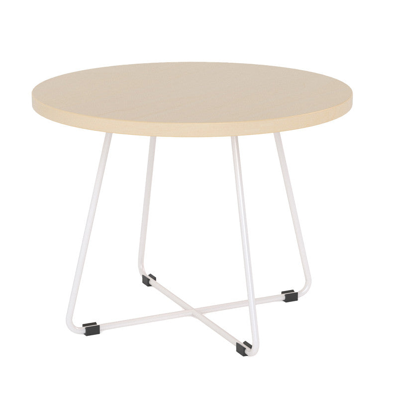 Zion Round Coffee Table Nordic Maple / White
