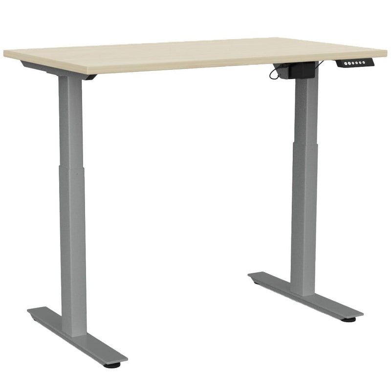 Agile Electric 2-Column Individual Desk 1200 x 700 / Nordic Maple / Silver