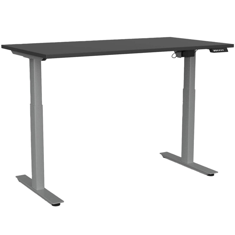 Agile Electric 2-Column Individual Desk 1500 x 800 / Black / Silver