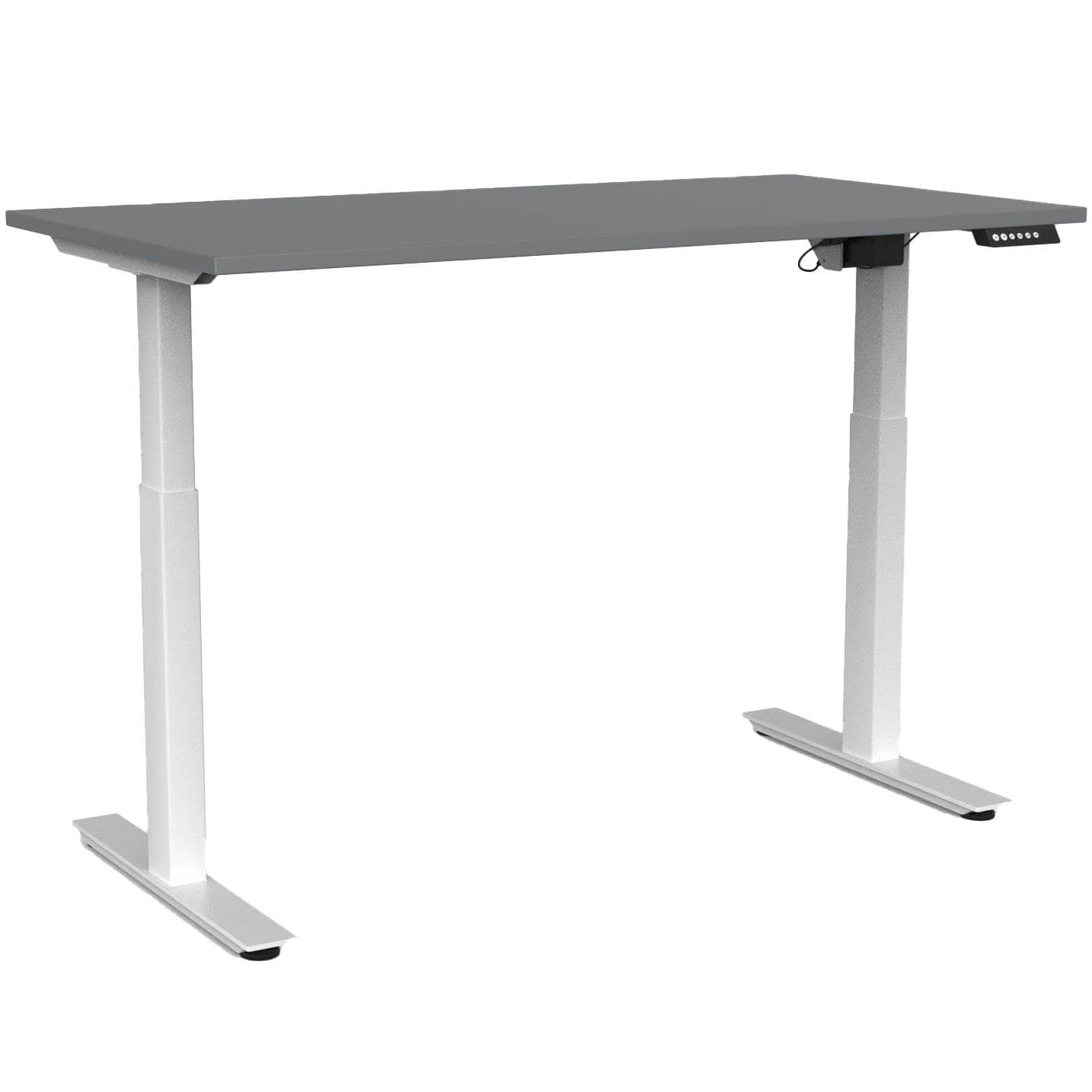 Agile Electric 2-Column Individual Desk 1500 x 800 / Silver / White