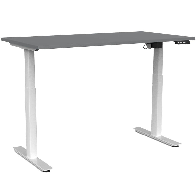 Agile Electric 2-Column Individual Desk 1500 x 800 / Silver / White