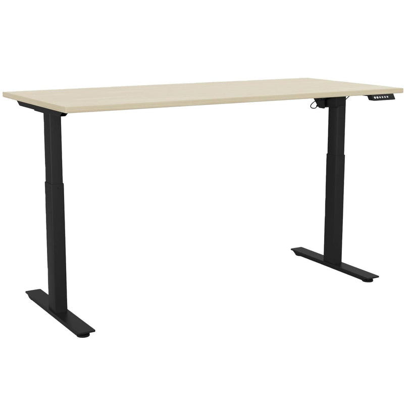 Agile Electric 2-Column Individual Desk 1800 x 800 / Nordic Maple / Black